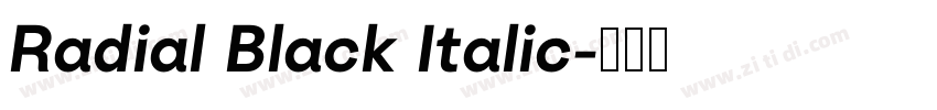 Radial Black Italic字体转换 Radial Black Italic字体转换